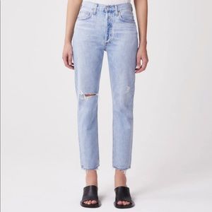Agolde Riley Crop Jeans in color shatter
